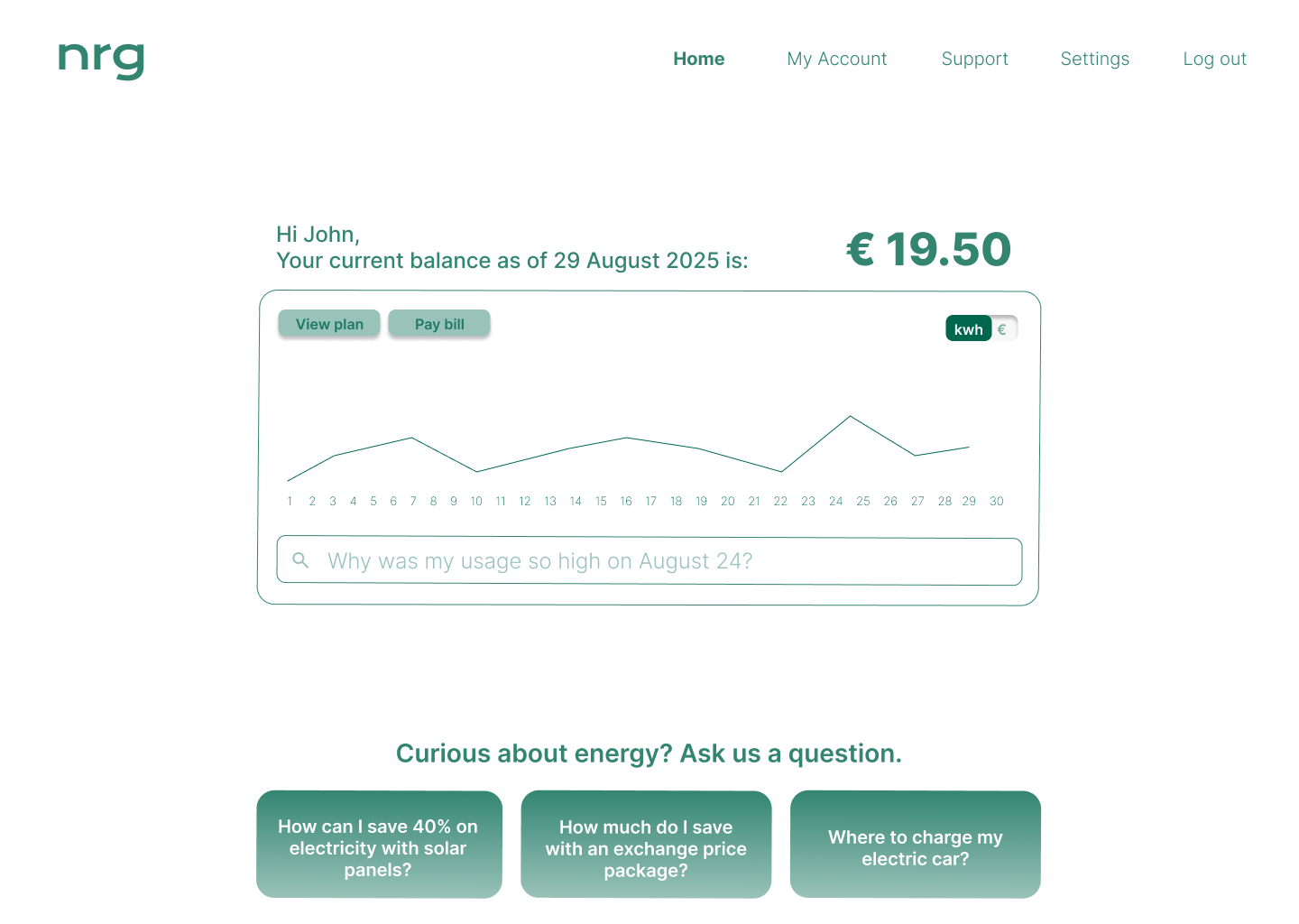 Enefit — redesigned customer dashboard