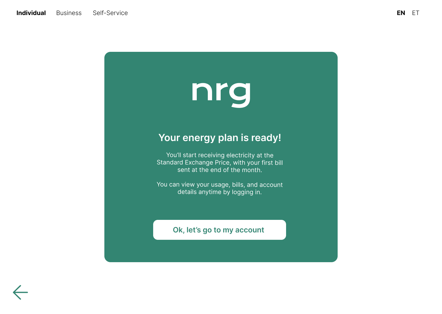 Onboarding prototype screen